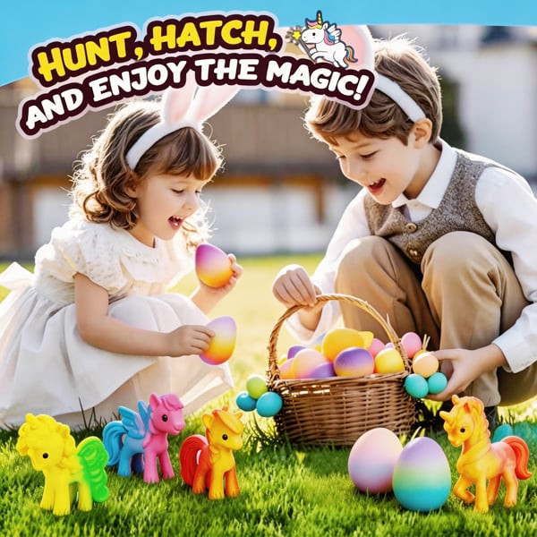 🔥Easter Hot Sellers-🦄6 Pack Hatching Growing Eggs Rainbow Colorful Eggs🥚
