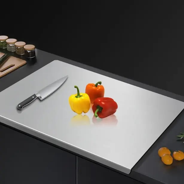 🔥 Premium Stainless Steel Chopping Board – Non-Slip, Durable, Hygienic Kitchen Cutting Board
