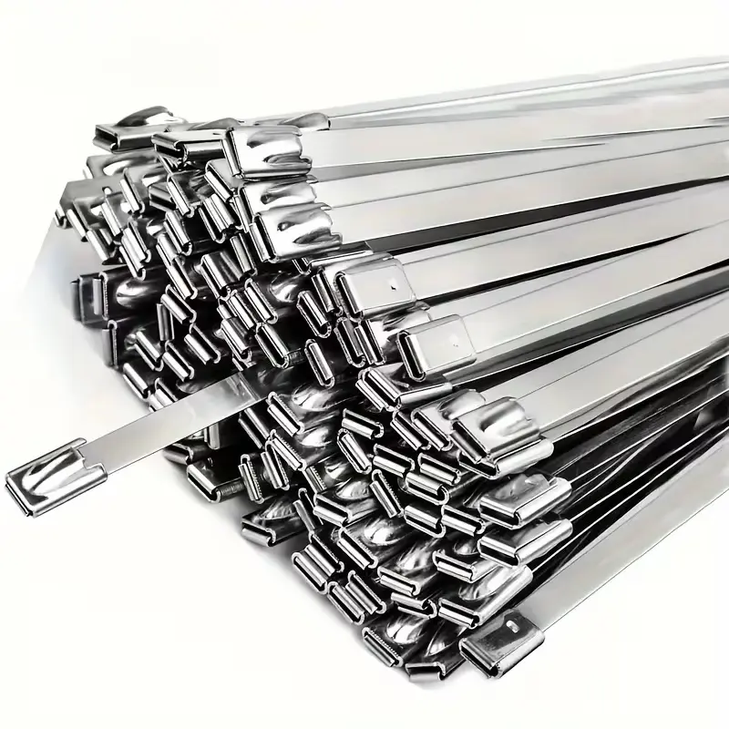 Metal Zip Ties 304 Stainless Steel  Heavy-Duty Self-Locking Cable Ties