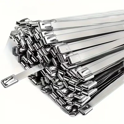 Metal Zip Ties 304 Stainless Steel  Heavy-Duty Self-Locking Cable Ties