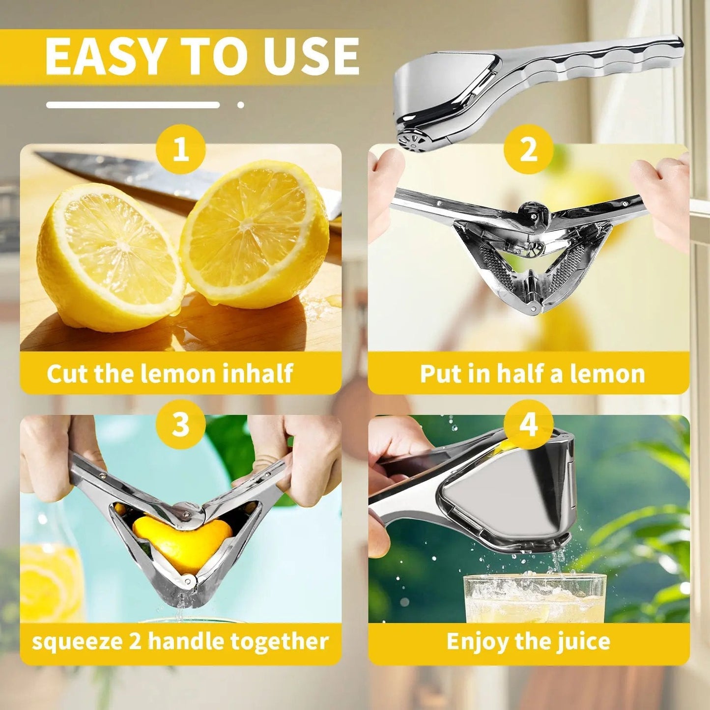 Citrus Squeezer | Stainless Steel or PP – Handheld Juicer for Lemons, Limes & Oranges 🍋