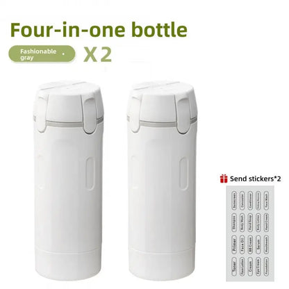 4-in-1 Portable Cosmetic & Shampoo Dispenser – Travel-Friendly Storage Bottle