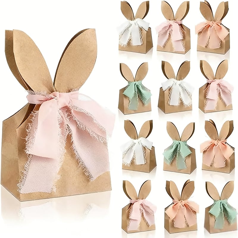🔥Limited Time Promotion 50% OFF 🐰Boho Bow Goodie Bags for Egg Hunts