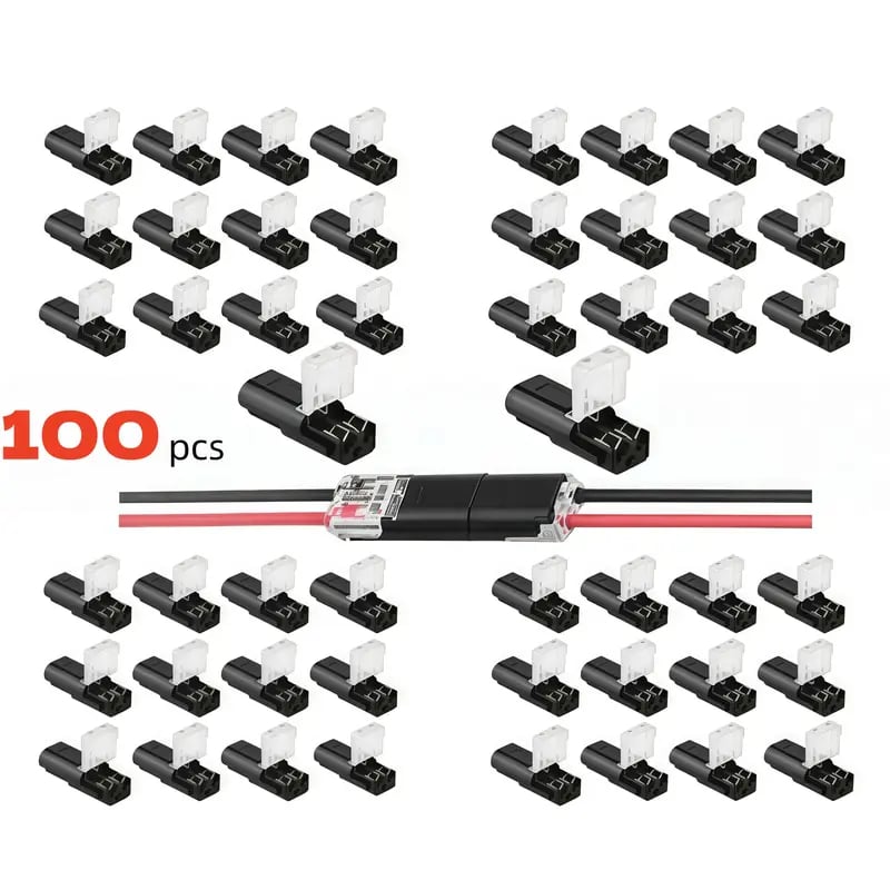 🔥LAST DAY 50% OFF - 🛠️💥Double-Wire Plug-in Connector Led Light Strip Connectors 2 Pin