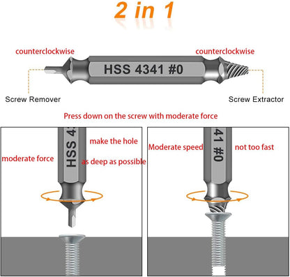 🔥Limited TimePromotion 50% OFF🔥 - 🛠️ Stripped Broken Screw Remover, 🔩6 Counts Set Easy Out Bolt Extractor